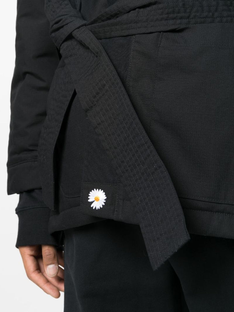 X Peaceminusone Black Padded Tie Waist Jacket