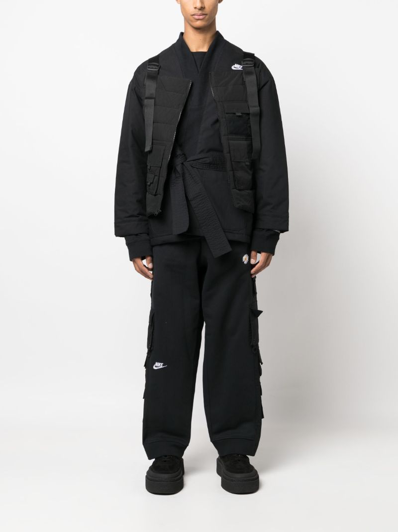 X Peaceminusone Black Padded Tie Waist Jacket