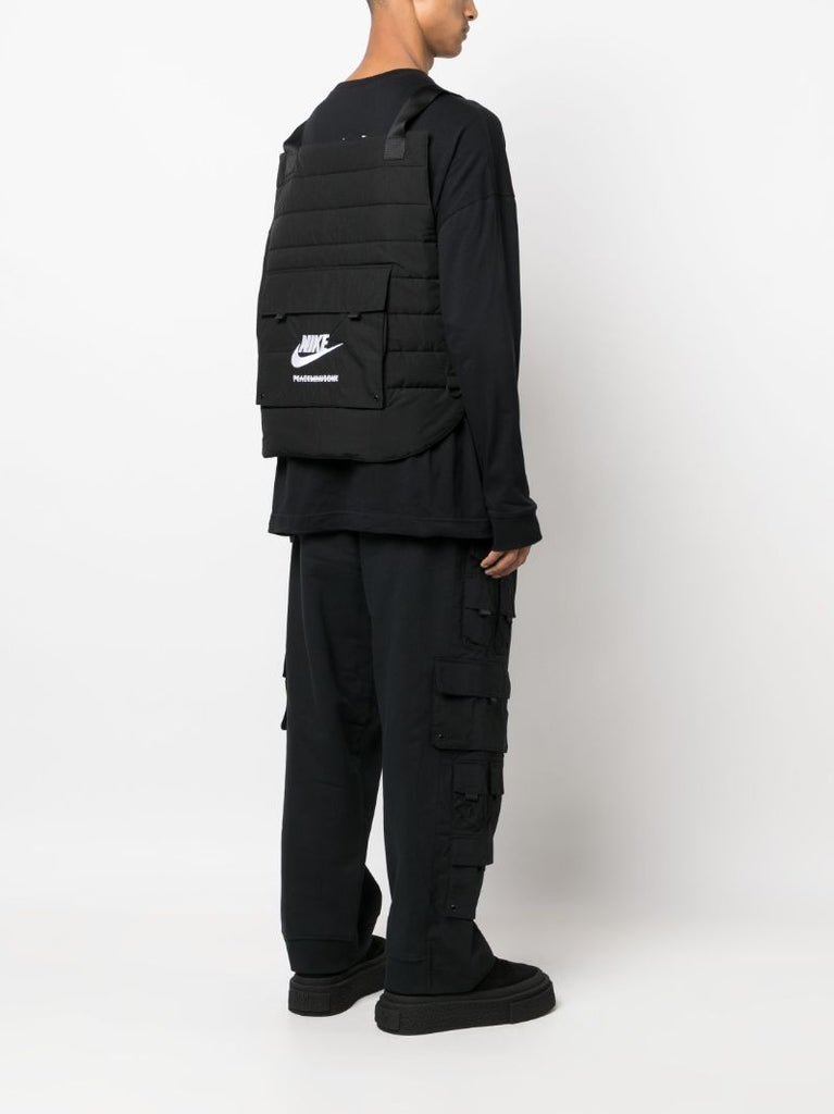 X Peaceminusone Black Padded Tie Waist Jacket