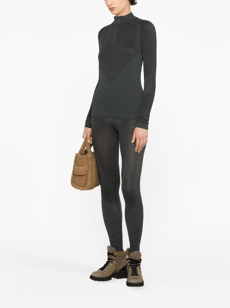 Green Racer PiquÃ_x0083_Â© Ski Leggings