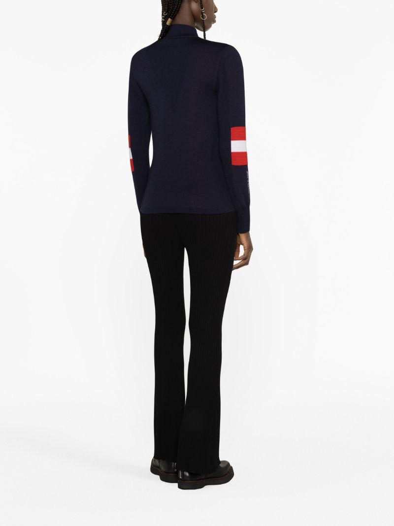 Blue Hafjell Chevron-intarsia Sweater