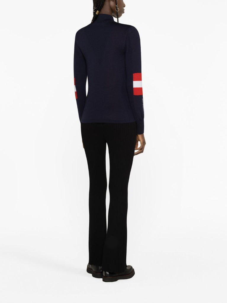 Blue Hafjell Chevron-intarsia Sweater