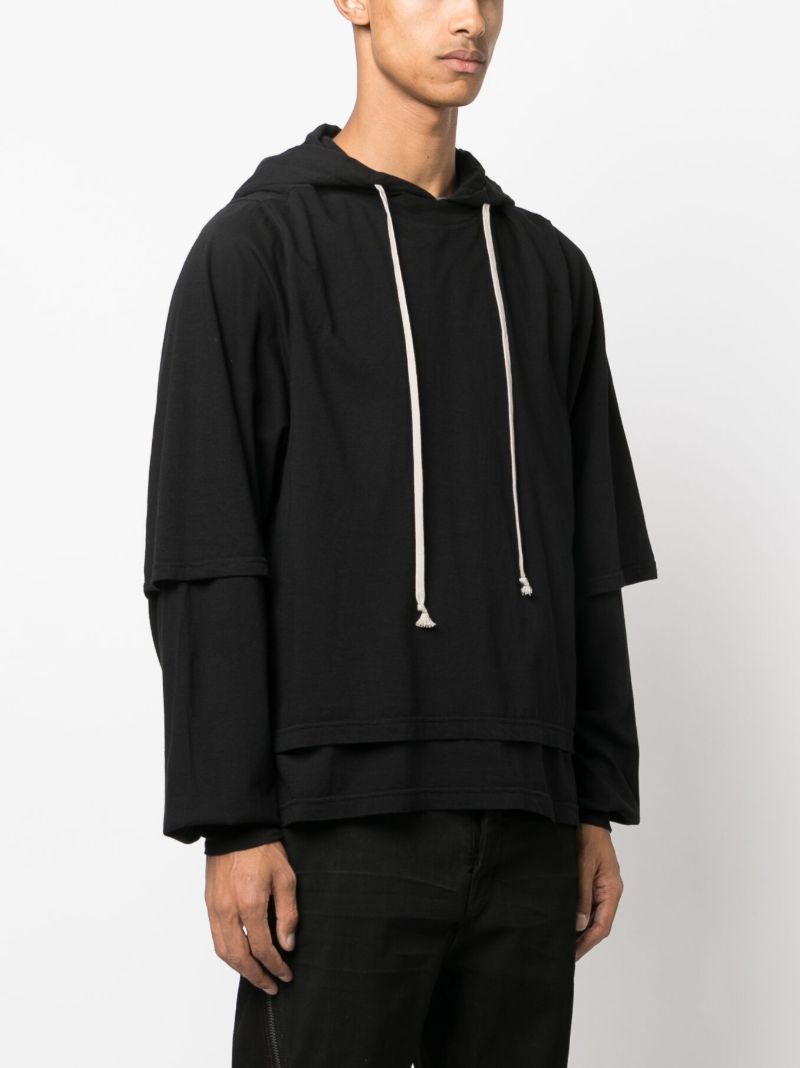 Black Hustler Layered Hoodie