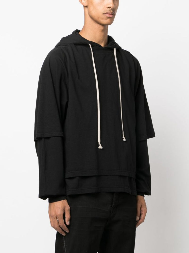 Black Hustler Layered Hoodie