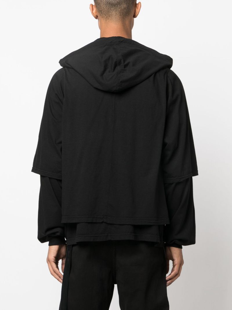 Black Hustler Layered Hoodie