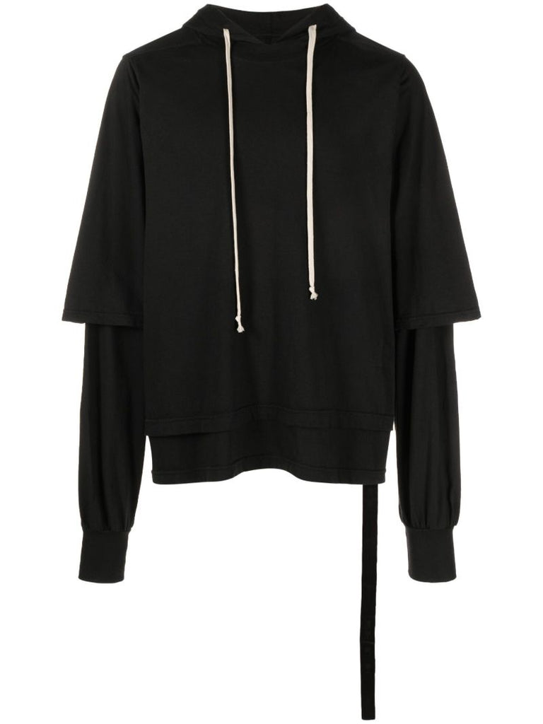 Black Hustler Layered Hoodie
