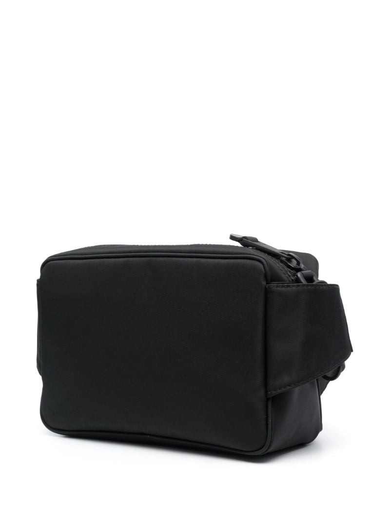 Black Logo-embossed Zipped Belt Bag