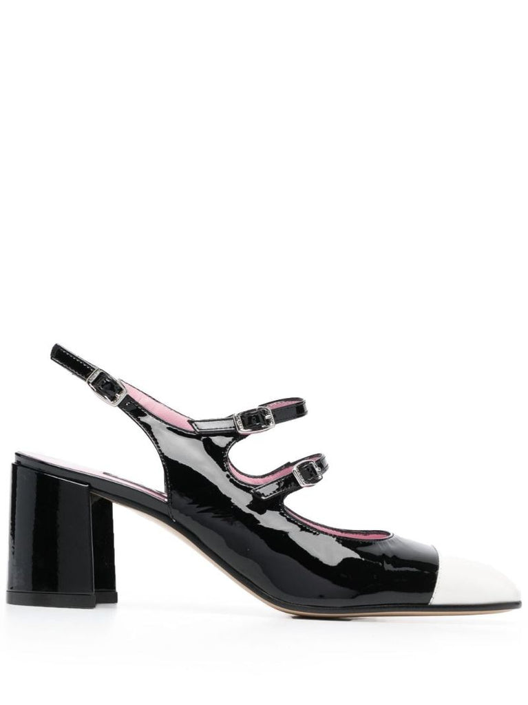 Black Papaya 65 Slingback Leather Pumps
