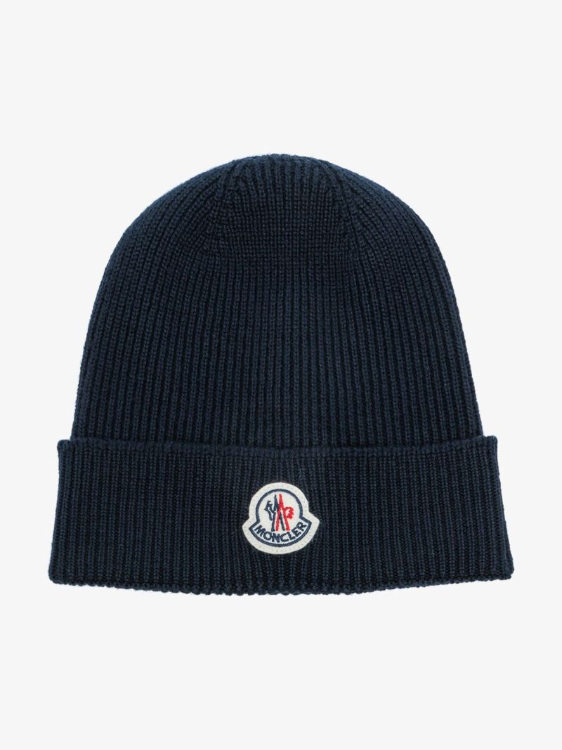 Blue Wool Beanie Hat