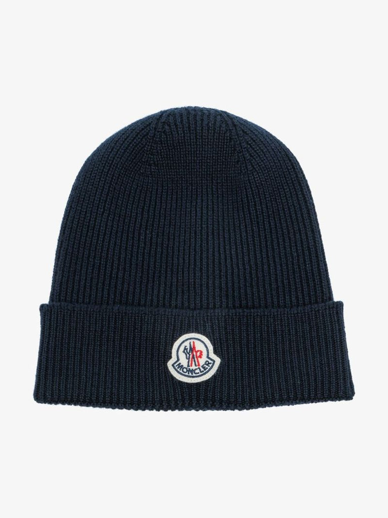Blue Wool Beanie Hat