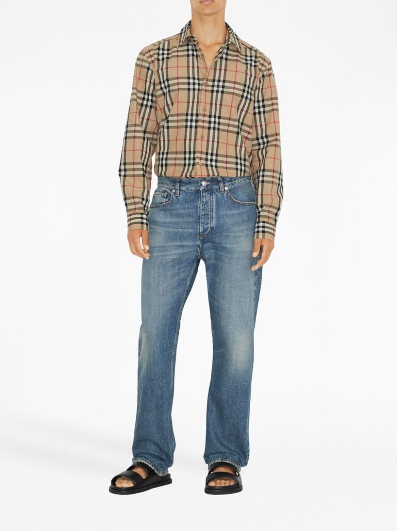 Neutral Vintage Check Cotton Shirt