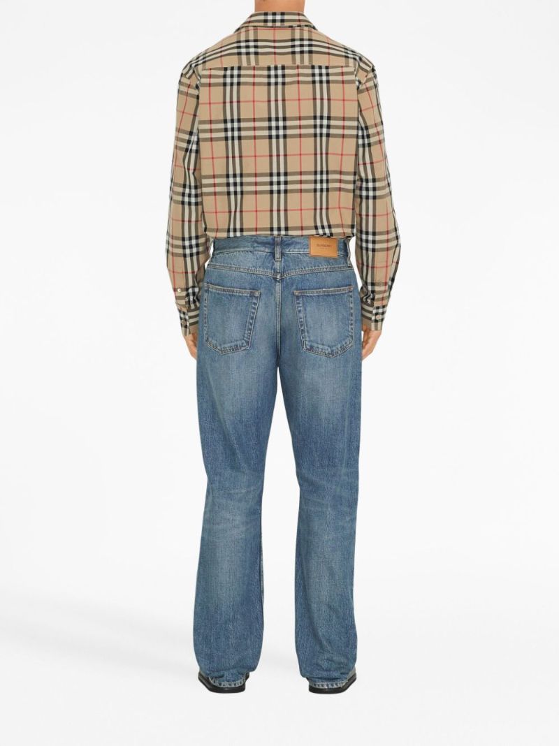 Neutral Vintage Check Cotton Shirt