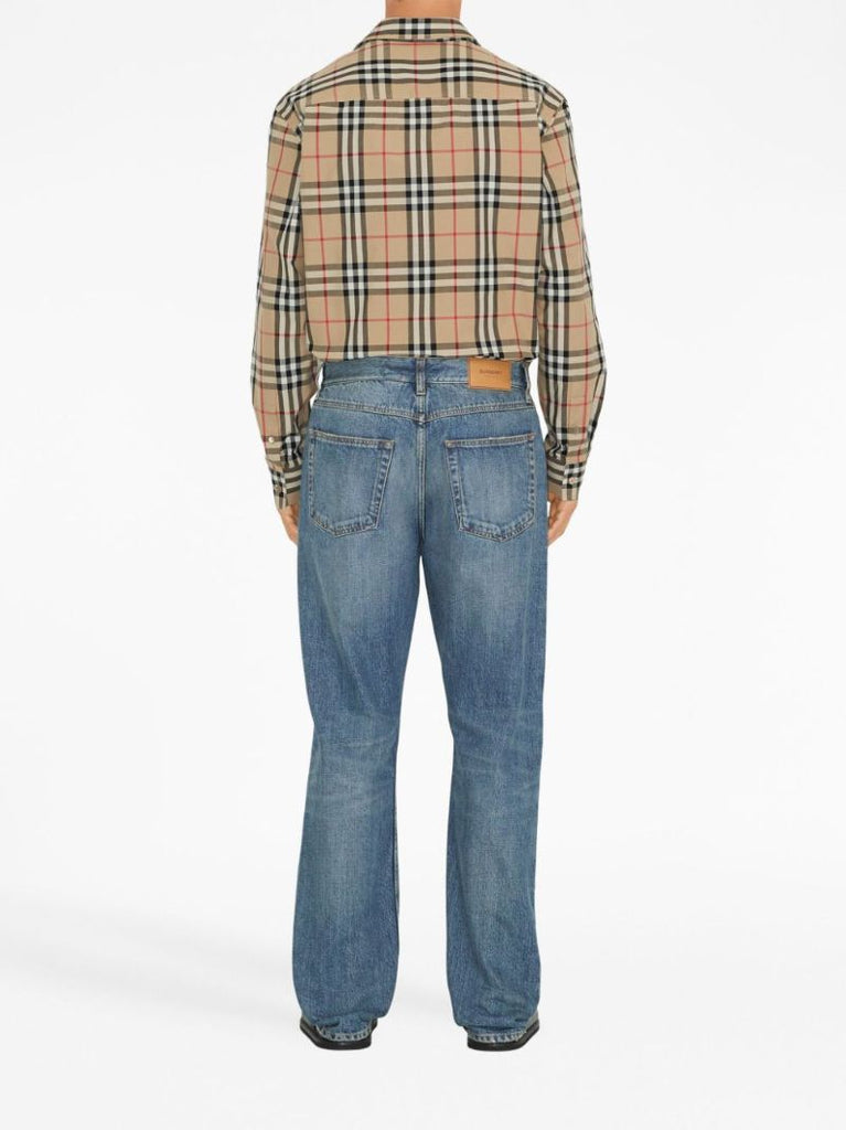 Neutral Vintage Check Cotton Shirt