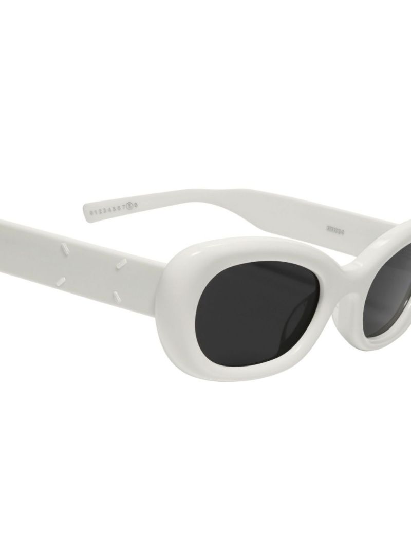 X Maison Margiela White Mm005 W2 Oval Sunglasses