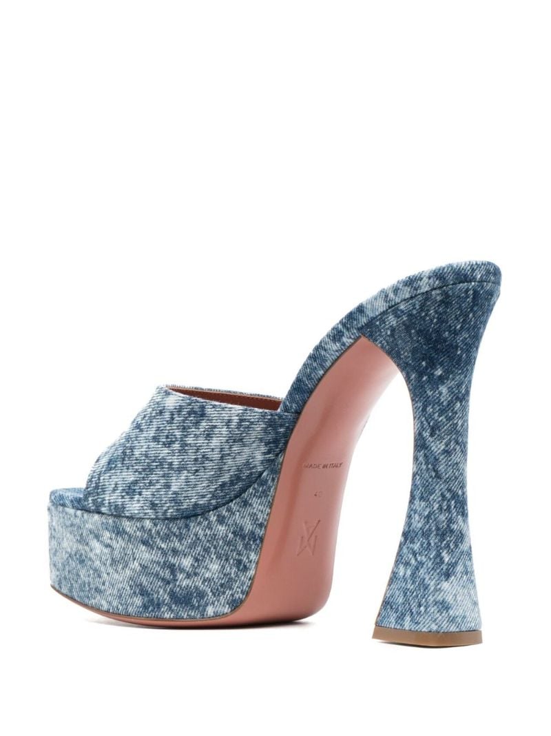 Blue Dalida 140 Platform Mules
