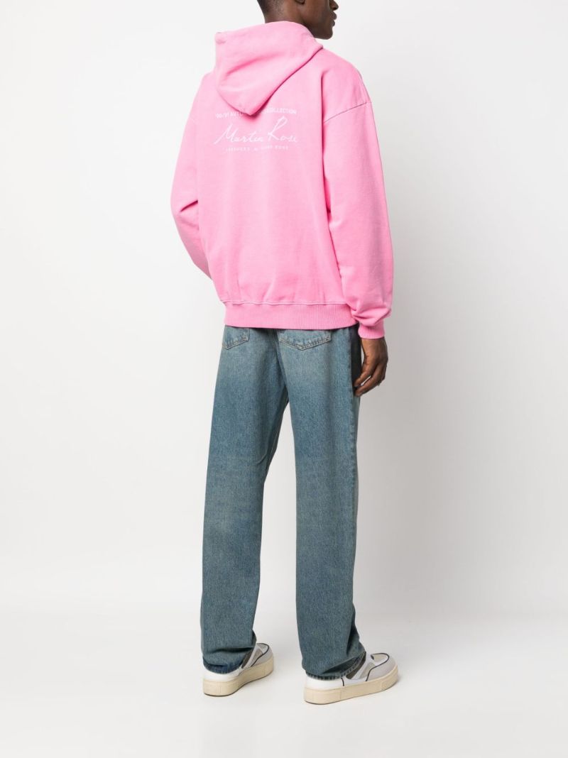 Pink Plain Cotton Hoodie