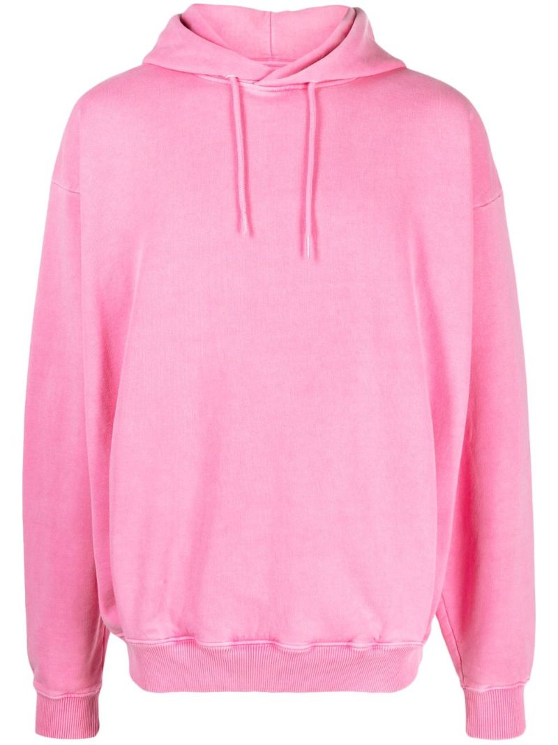 Pink Plain Cotton Hoodie