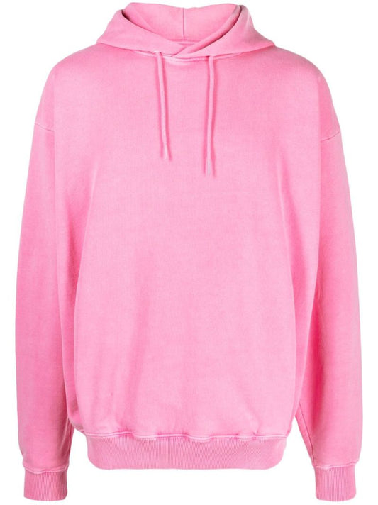 Pink Plain Cotton Hoodie
