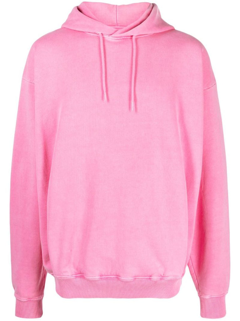 Pink Plain Cotton Hoodie
