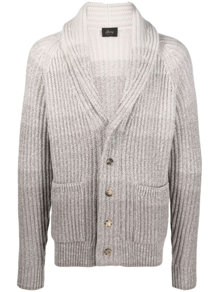 Grey OmbrÃ_x0083_Â©-effect Cashmere-blend Cardigan