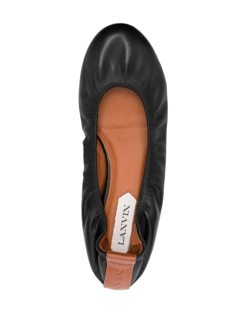 Black Ballerina Flat Leather Ballet Pumps