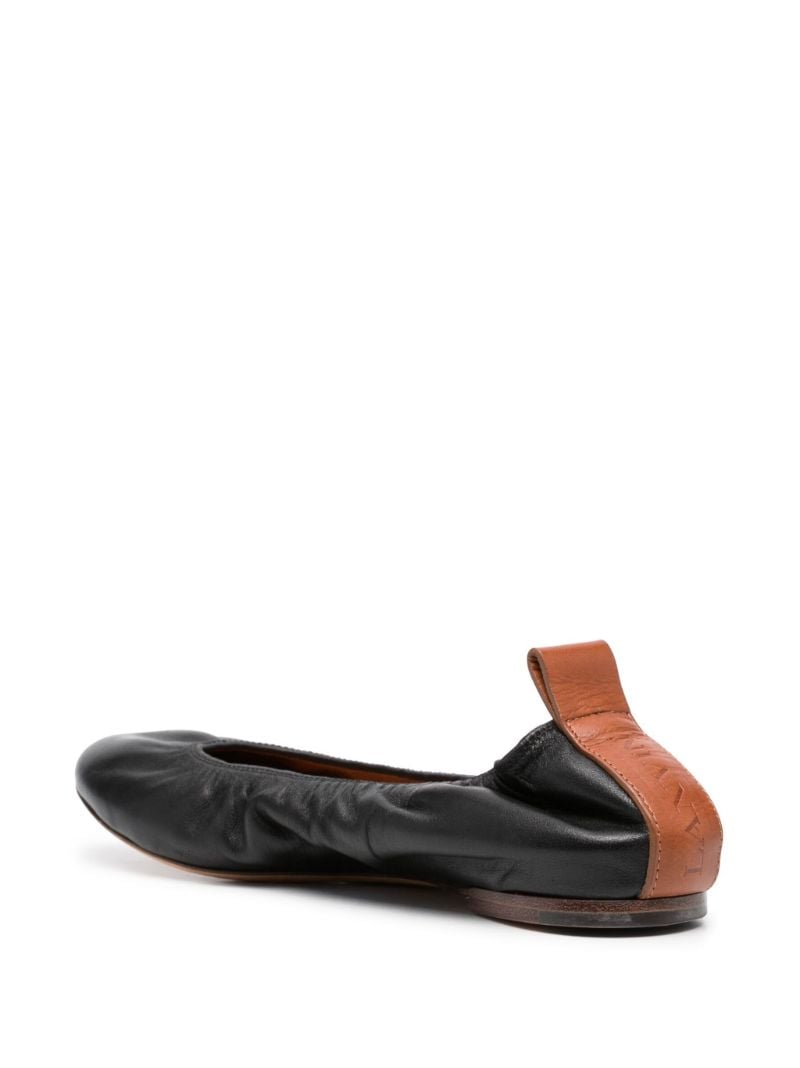 Black Ballerina Flat Leather Ballet Pumps
