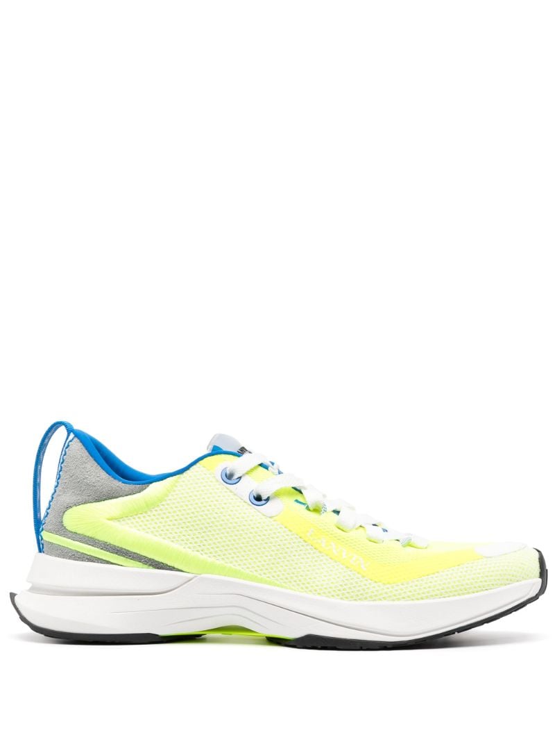 Yellow Mesh Low-top Sneakers