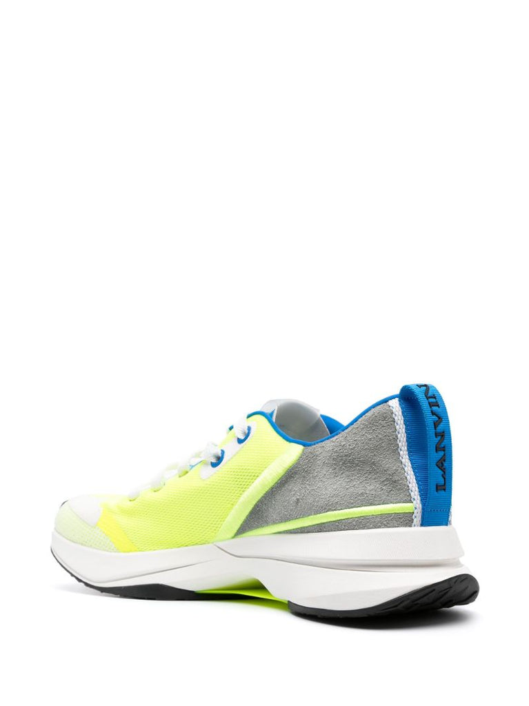 Yellow Mesh Low-top Sneakers