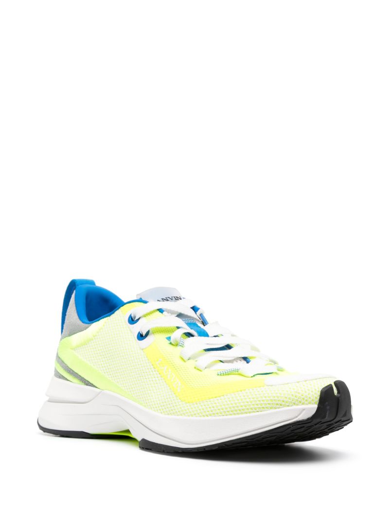 Yellow Mesh Low-top Sneakers