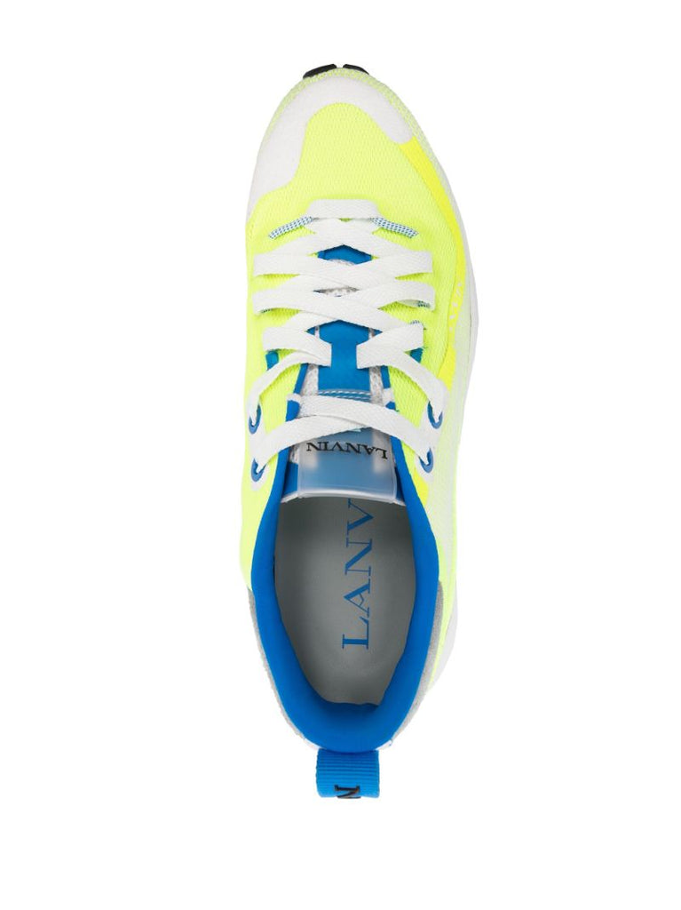 Yellow Mesh Low-top Sneakers