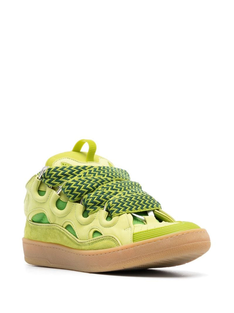 Green Curb Leather Sneakers
