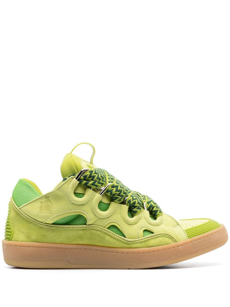 Green Curb Leather Sneakers