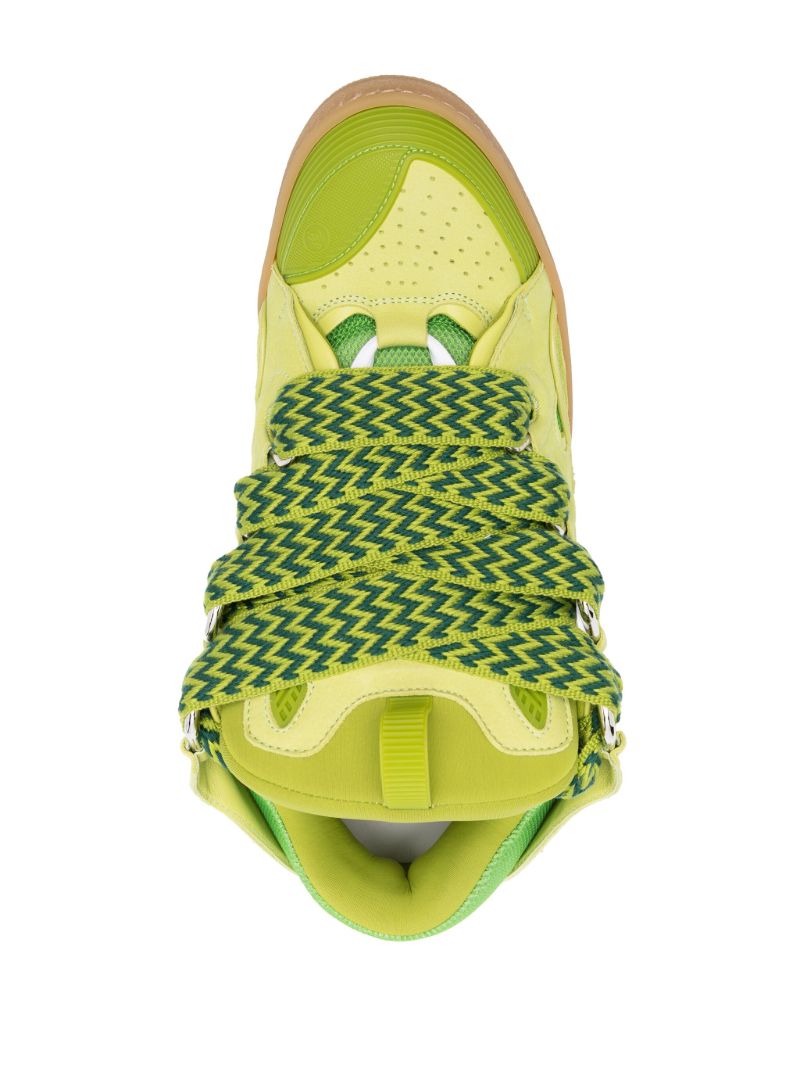 Green Curb Leather Sneakers