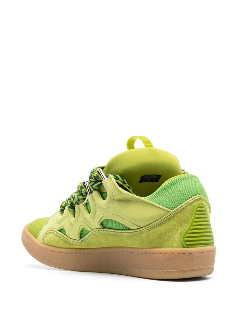 Green Curb Leather Sneakers