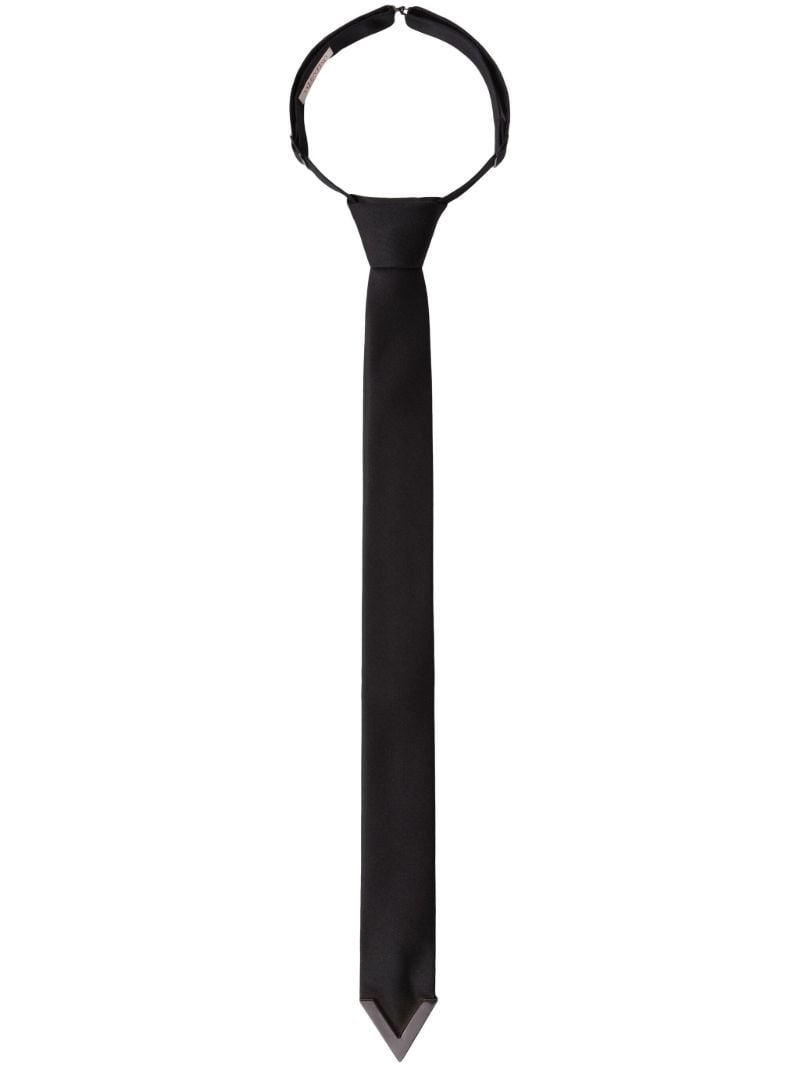 Black Valentie Wool-silk Tie