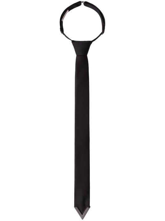 Black Valentie Wool-silk Tie