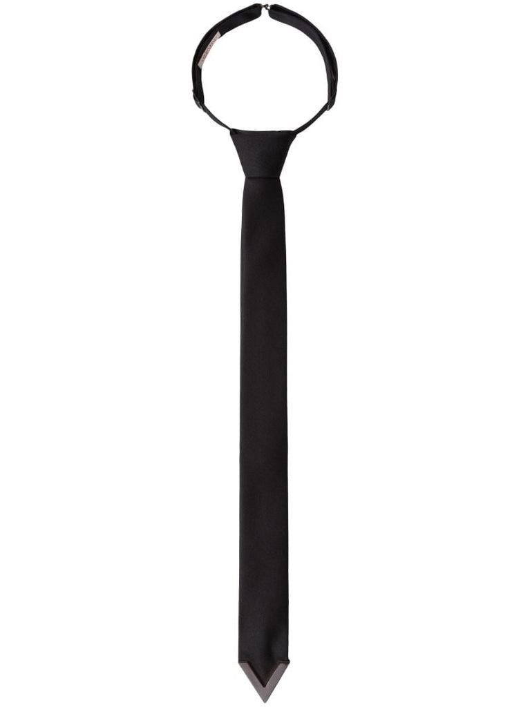 Black Valentie Wool-silk Tie