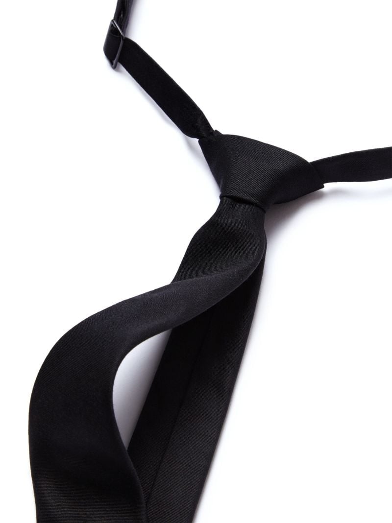 Black Valentie Wool-silk Tie