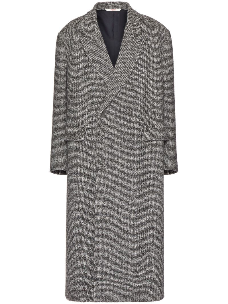 Grey Double-breasted Wool Coat