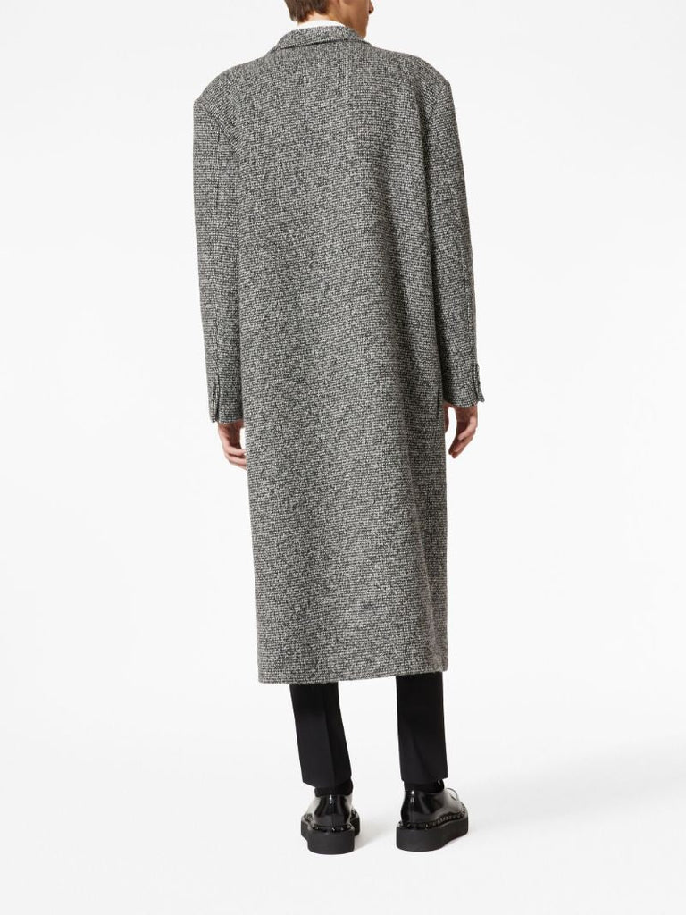Grey Double-breasted Wool Coat