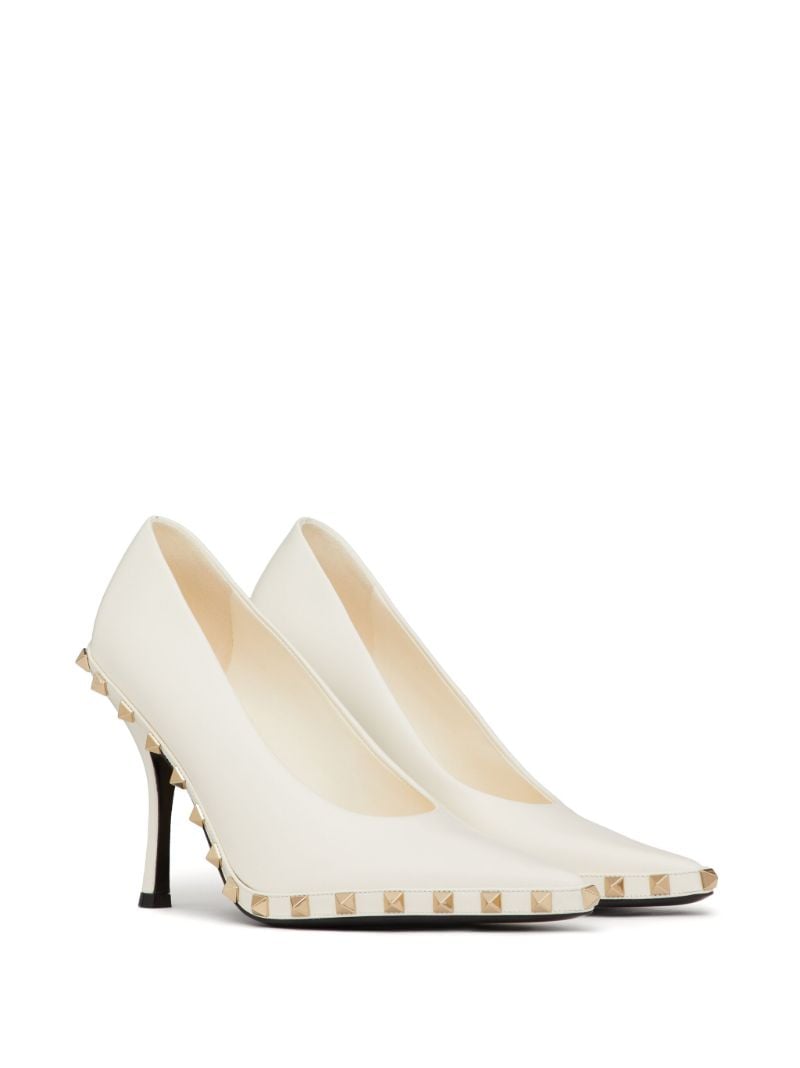 Neutral Rockstud 100 Leather Pumps