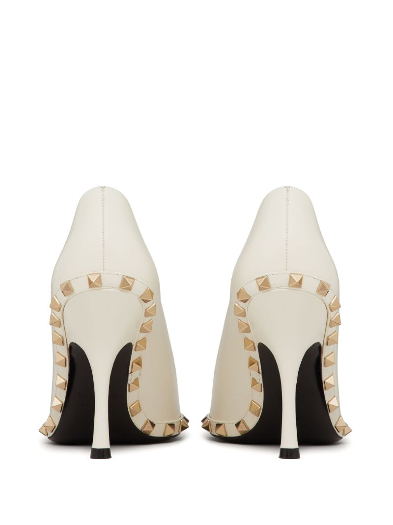 Neutral Rockstud 100 Leather Pumps