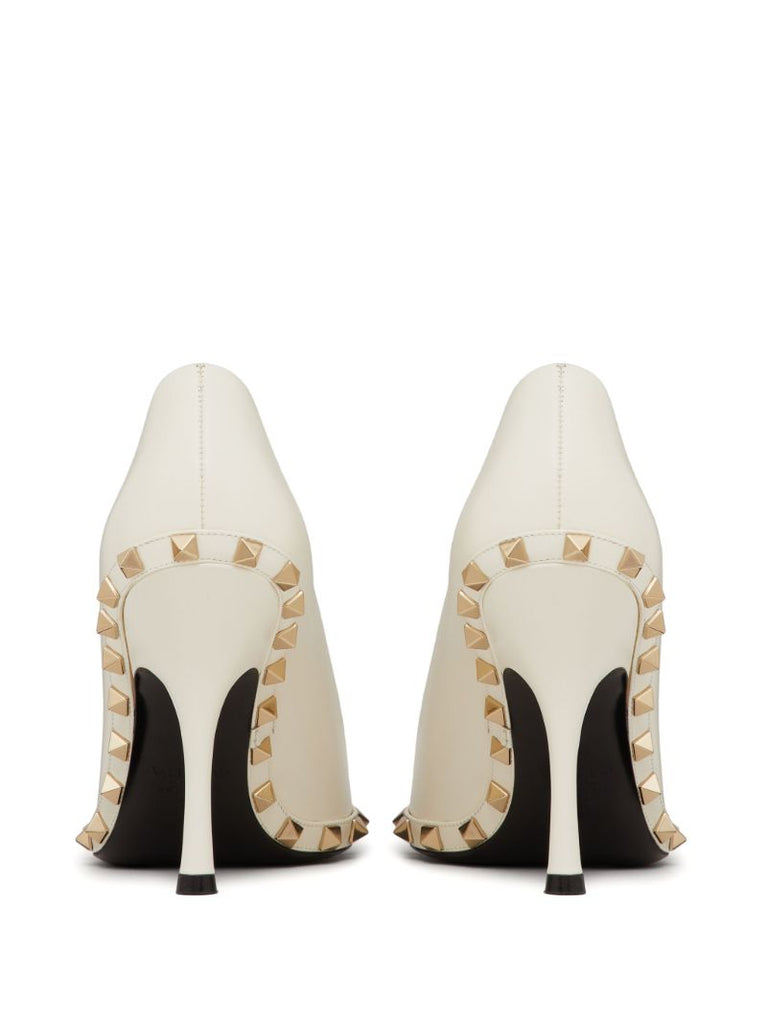 Neutral Rockstud 100 Leather Pumps