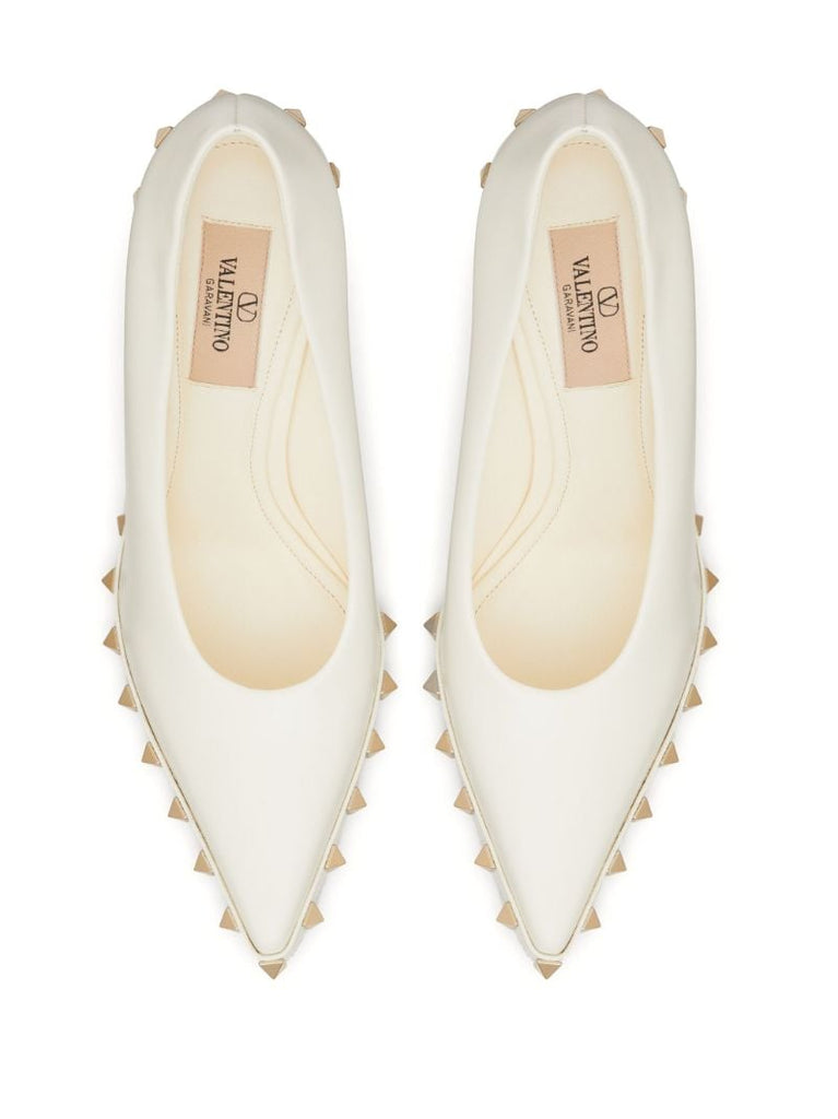 Neutral Rockstud 100 Leather Pumps