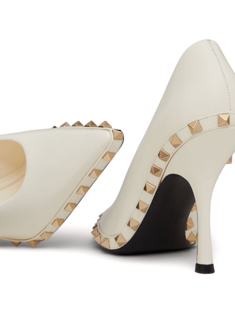 Neutral Rockstud 100 Leather Pumps