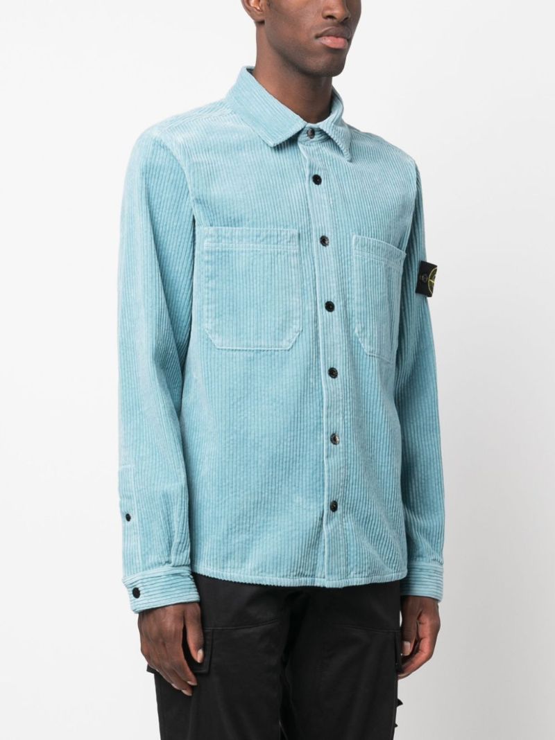 Blue Cotton-corduroy Overshirt