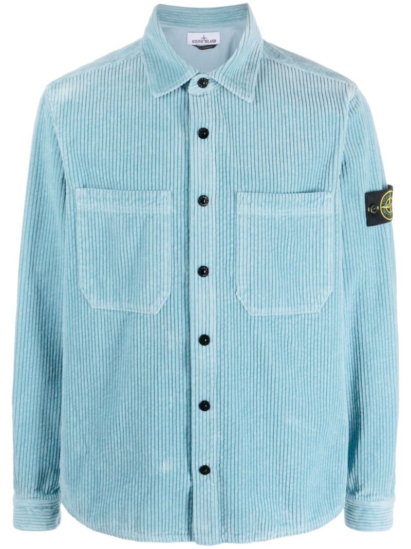 Blue Cotton-corduroy Overshirt