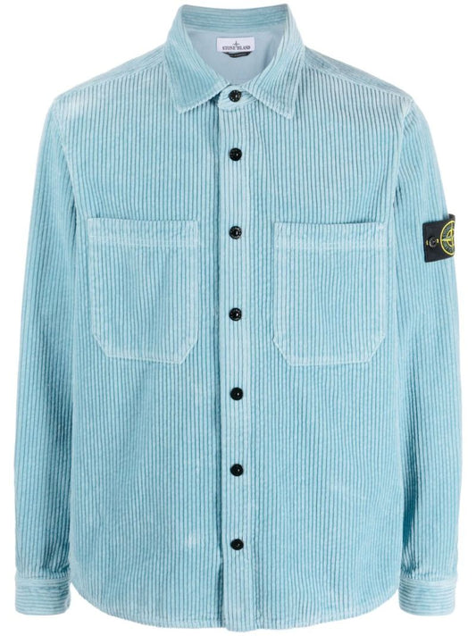 Blue Cotton-corduroy Overshirt