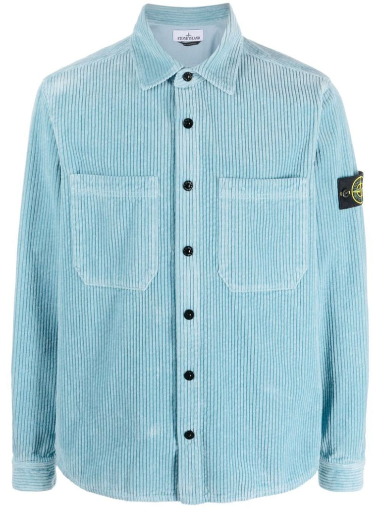 Blue Cotton-corduroy Overshirt