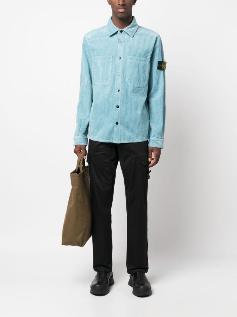 Blue Cotton-corduroy Overshirt
